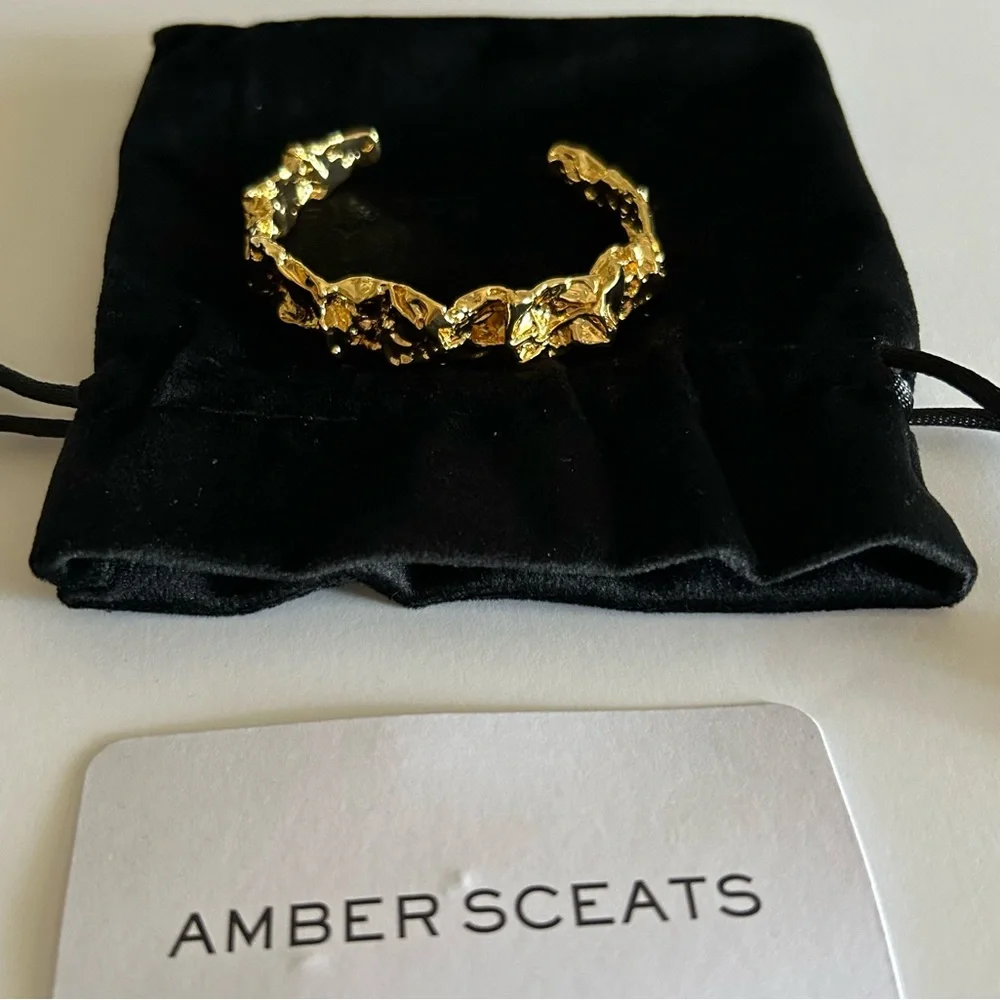 Amber Sceats Gold-Plated Brass Crushed Cuff - Picture 7 of 7